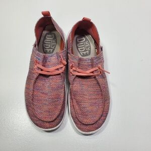 Hey Dude Women Sneakers‎ Wendy Malo Sunset Pink Size 7 Lightweight